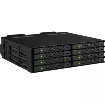 ICY DOCK ToughArmor MB998V4P-B 8-Bay U.2/U.3 NVMe SSD PCIe 4.0 Mobile Rack Enclosure for 5.25-Inch Bay (4 x SlimSAS 8i SFF-8654)