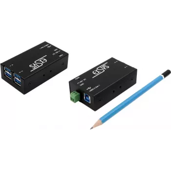 EXSYS EX-1181HMS 4-Port USB 3.2 Gen 1 Hub ar 15kV ESD aizsardzību, DIN sliedes / sienas stiprinājums