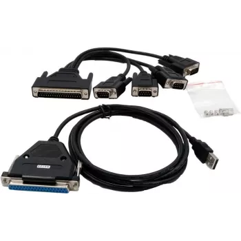 Exsys USB 2.0 uz Serial 4S RS-232 ar astoņkāja ligzdas kabeli - Digitāls/Dati