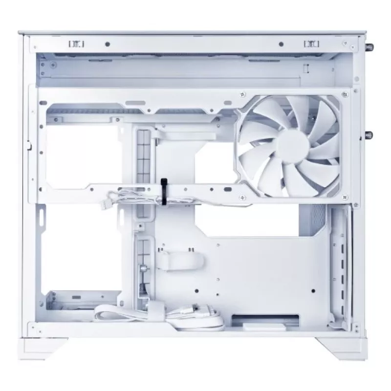 Lian Li O11 Vision-M Micro-ATX korpuss, rūdīts stikls, balts