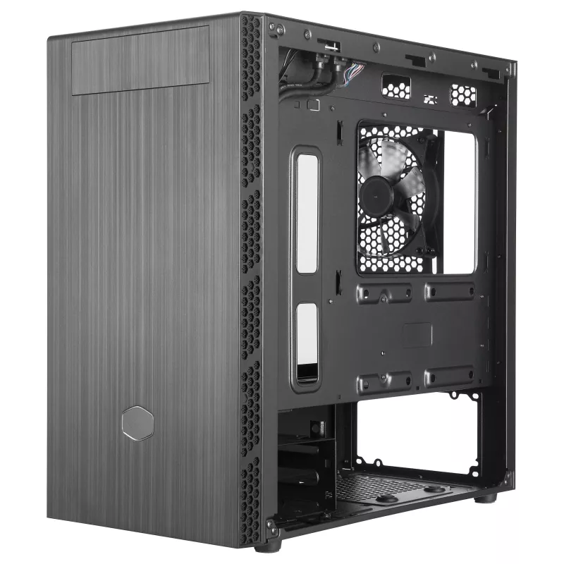 Cooler Master MasterBox MB400L Micro-ATX Mini Tower, Tērauds, Cietais sānu panelis, Bez barošanas bloka