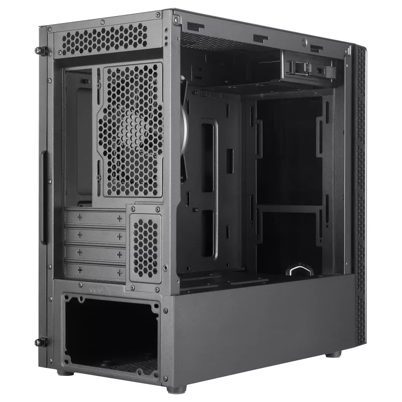 Cooler Master MasterBox MB400L Micro-ATX Mini Tower, Tērauds, Cietais sānu panelis, Bez barošanas bloka