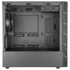 Cooler Master MasterBox MB400L Micro-ATX Mini Tower, Tērauds, Cietais sānu panelis, Bez barošanas bloka