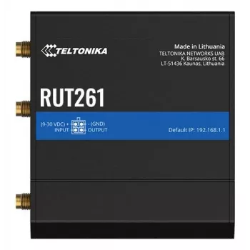 Teltonika Industrial Router RUT261 - 4G LTE Cat 6, Wi-Fi 4, Dual SIM, EU PSU