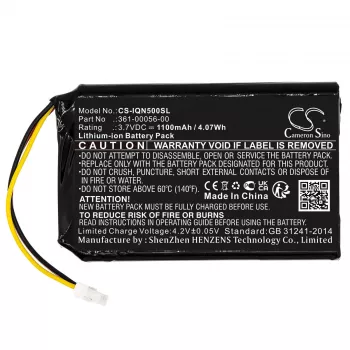 Cameron Sino Replacement Battery 1200mAh 3,7V for Garmin Nuvi 30 50 52 55 51 LM LMT, Mitac Mio Spirit 8500 LM