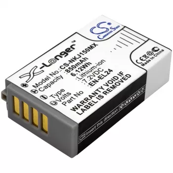 Cameron Sino CS-NKJ150MX nomaiņas akumulators Nikon EN-EL24 (850mAh, 7,2V, Li-ion)