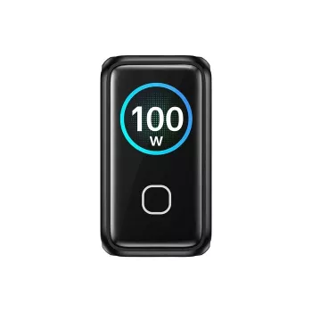 UNITEK GaN lādētājs ar displeju 100W 3xUSB-C 1xUSB-A PD3.0 QC4.0 Melns