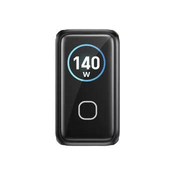UNITEK GaN lādētājs ar displeju 140W 3xUSB-C 1xUSB-A PD3.0 QC4.0 Melns