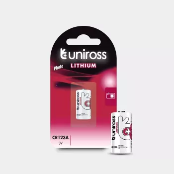 Uniross litija CR123A baterija 3V 1500mAh
