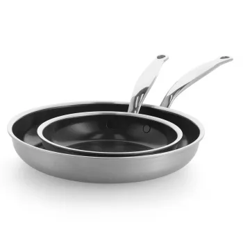 GreenPan Premiere Cepšanas pannu komplekts 2 gab., 20+28 cm, nerūsējošais tērauds