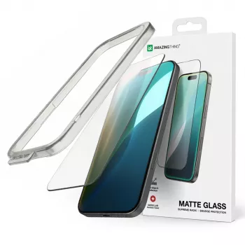 AMAZINGTHING Radix Matte rūdīta stikla ekrāna aizsargs iPhone 17