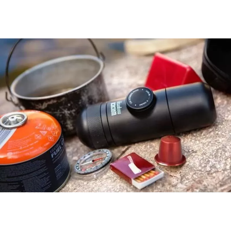 WACACO Minipresso NS pārnēsājama espresso kafijas automāts Nespresso kapsulām, melns
