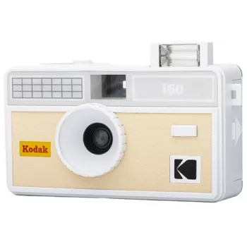 KODAK I60 35mm atkārtoti lietojama filmas kamera ar iebūvētu zibspuldzi, bēši pelēka