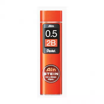Pentel C275-2BO Super Hi-Polymer Lead Refill 0,5 mm 2B Orange 40 Leads Box