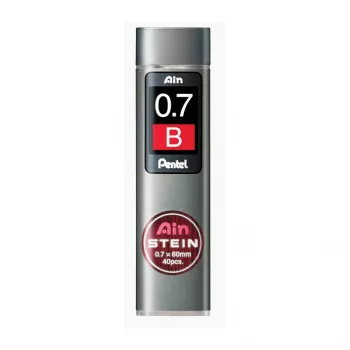 Pentel Super Hi-Polymer Lead Refill C277-BO - 0,7 mm HB - 40 vadi - Melns - Tūba
