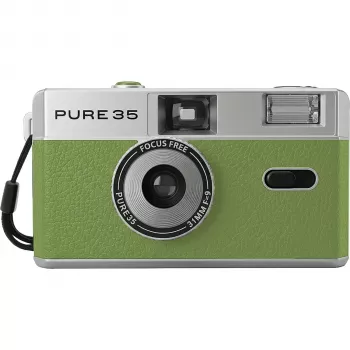 KODAK Pure 35 Green Vienreizējās lietošanas kamera 35mm ISO 400 27 ekspozīcijas ar iebūvētu zibspuldzi