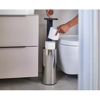 Joseph Joseph EasyStore Luxe Nerūsējošā tērauda slēptais tualetes papīra turētājs