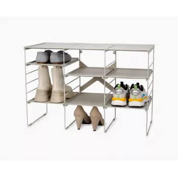 Joseph Joseph Level Plus Large Adjustable Ecru Shoe Rack