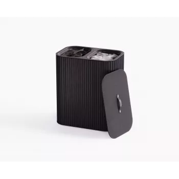Joseph Joseph Tota Twin Luxe 90L veļas šķirotājs melns