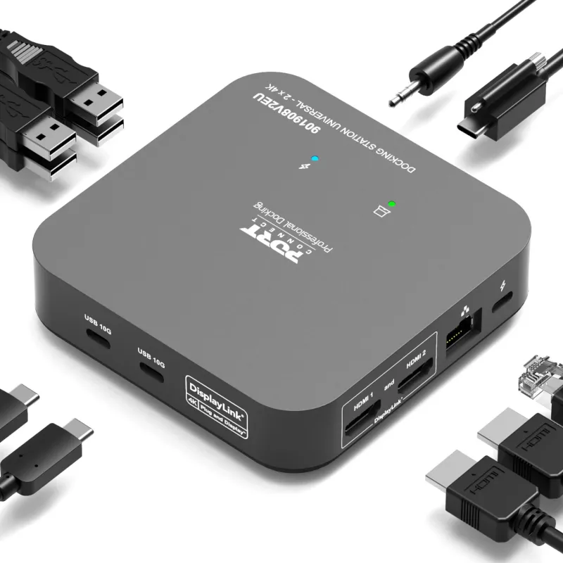PORT Designs Universal Docking Station - 2 x 4K 2 HDMI ar barošanas bloku - ES