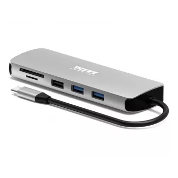 PORT Designs USB-C 9-in-1 Docking Station ar 4K HDMI un 85W PD - Space Grey