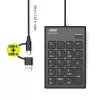 PORT Designs PORT Connect ciparu tastatūra USB-C melna