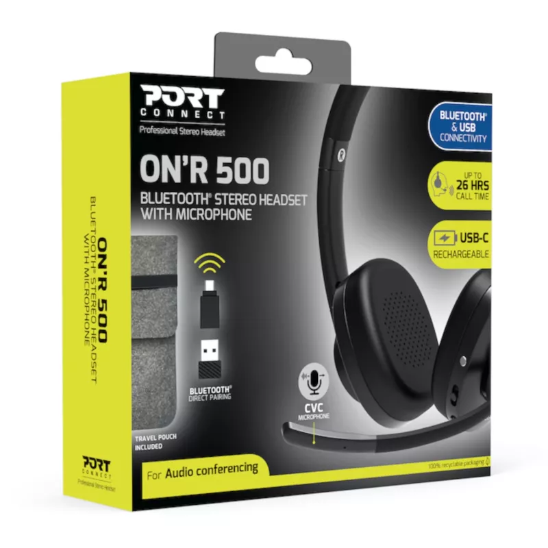 PORT Designs PORT Connect ON'R 500 - Austiņas - Uzliekamās - Bluetooth