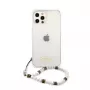 Guess Apple iPhone 12/12 Pro PC Script and White Pearls Case Transparent