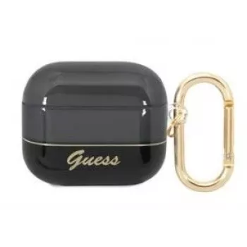 Guess Apple AirPods 3 Caurspīdīgs Maciņš Melns