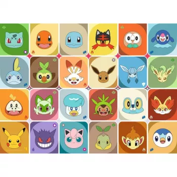 RAVENSBURGER Bērnu Puzle Pokémon Sejas (100 Gabali)
