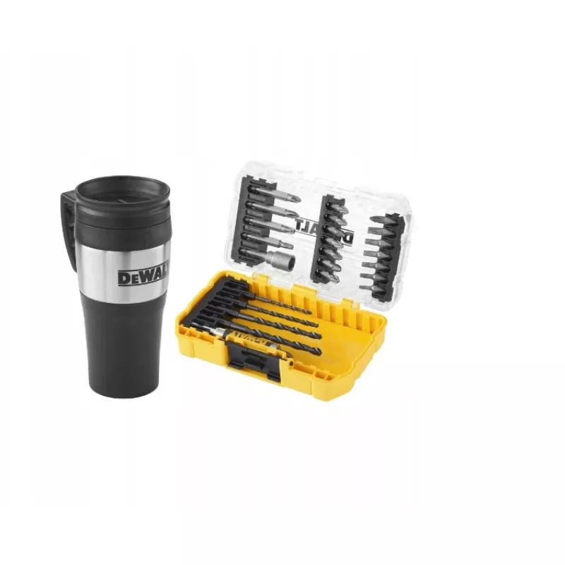 DEWALT 25-Piece Drill Bit & Screwdriver Bit Set with Thermal Mug