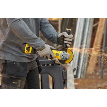 STANLEY Bezvada leņķa slīpmašīna 125mm V20 18V Tikai korpuss