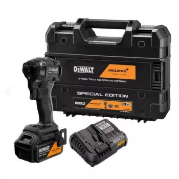 DEWALT 18V XR Bezsuku Triecienskrūvgriezis 1x5.0Ah Akumulatora Komplekts DCF86MP1T
