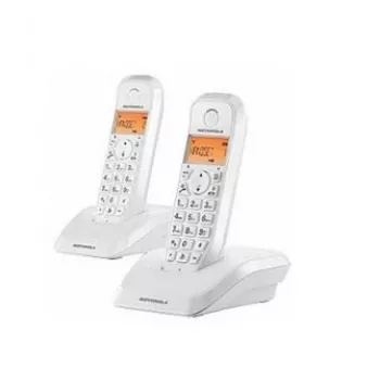 Motorola S1202 DECT bezvadu telefona komplekts 2 gab., balts