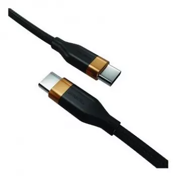 2-Power 1m USB-C uz USB-C 60W uzlādes un datu sinhronizācijas kabelis melns