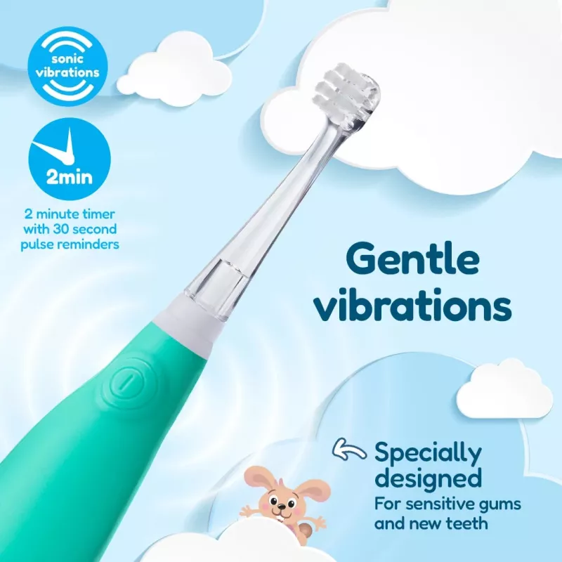BRUSH BABY Baby Sonic Sonic Toothbrush 0-3 Years Marine