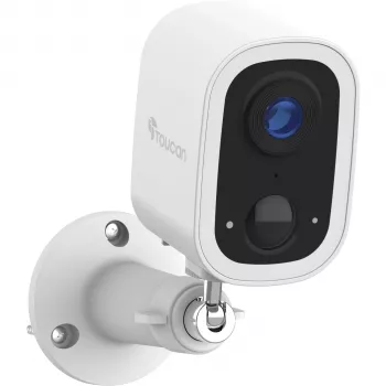 Toucan Wireless Outdoor Camera S4 - 1080p Full HD, IP54, uzlādējams akumulators, divvirzienu audio, nakts redzamība, viedās mājas saderība