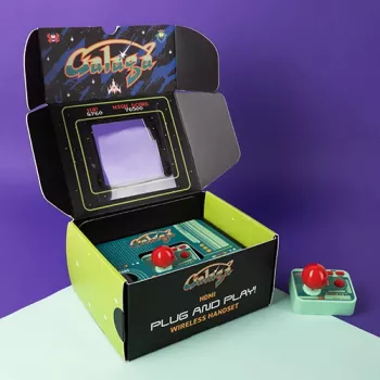 FIZZ CREATIONS Retro Arcade Galaga Plug & Play bezvadu konsole ar 2 kontrolleriem