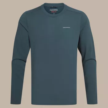 Craghoppers NosiLife Abel LS T-Shirt - Blue Stone, Size L
