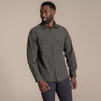 Craghoppers Kiwi II Long Sleeved Shirt - Cedar - Size L