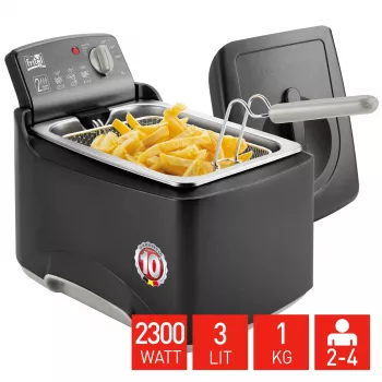Fritel Turbo SF 4176 fritieris 3L 2.3kW nerūsējošais tērauds