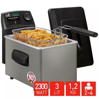FRITEL FryTastic fritieris 3L 2.3kW antracīta/sudraba