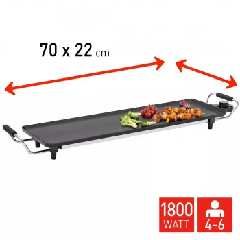 Fritel TY 1689 Teppanyaki elektriskais grils 1800 W, presēta alumīnija gatavošanas virsma
