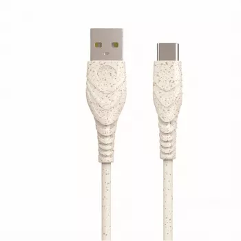 BIOND USB-A uz USB-C 3A 2M uzlādes un datu kabelis - Melns