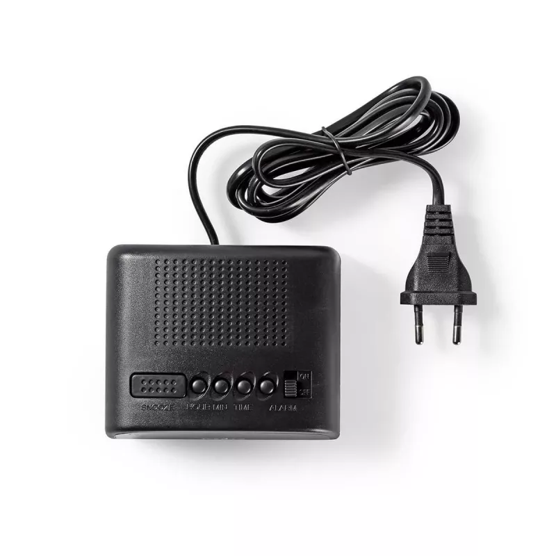 Nedis CLDK008BK LED digitālais modinātājpulkstenis ar atlikšanas funkciju, melns