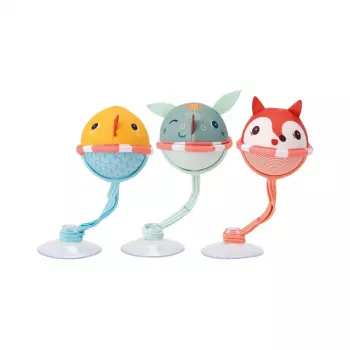 Lilliputiens 3 peldu bumbiņu komplekts ar piesūcekņiem - Joe the Dragon 3m+