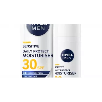 NIVEA Men Sensitive Daily Protect Mitrinošs Sejas Krēms SPF30 50ml