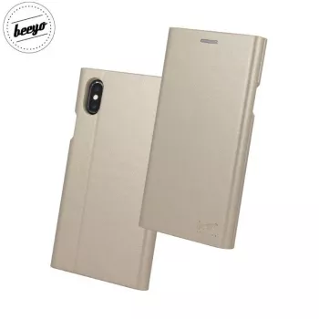 Beeyo Samsung Galaxy S8 G950 Book Grande Case Gold