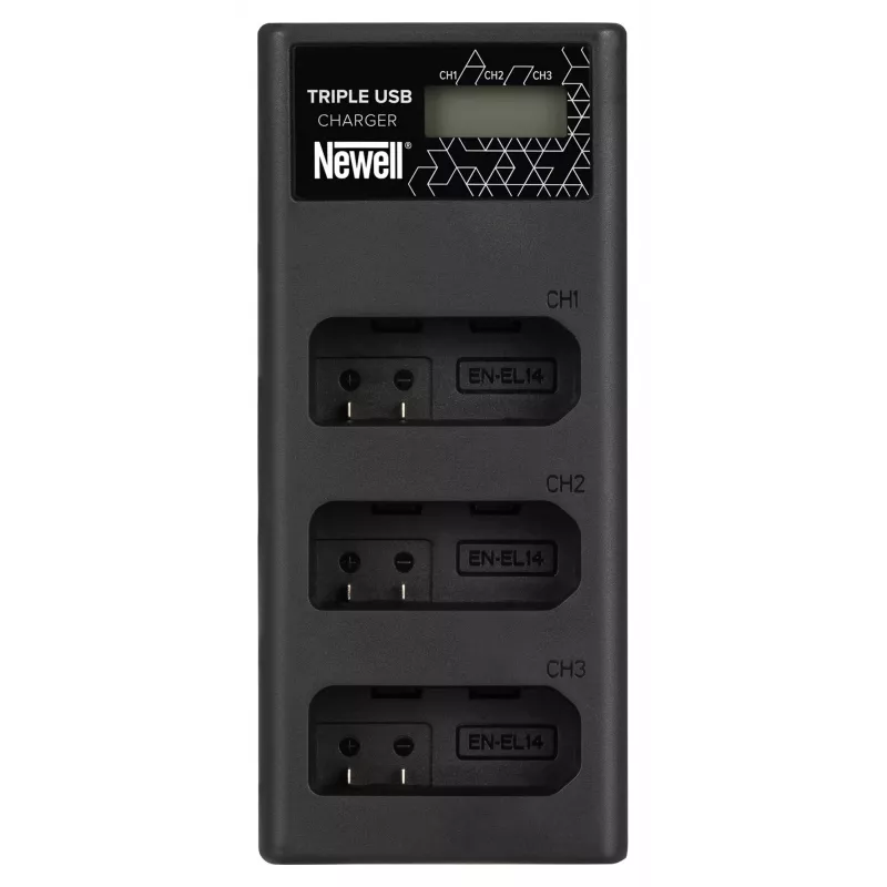 Newell CD-USB-C 3 kanālu akumulatoru lādētājs Nikon EN-EL14