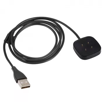 Akyga AK-SW-27 magnētisks USB uzlādes kabelis Fitbit Versa 3 / Sense, 1 m, melns